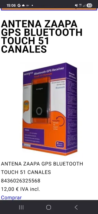 Antena GPS Bluetooth Zaapa Touch 51