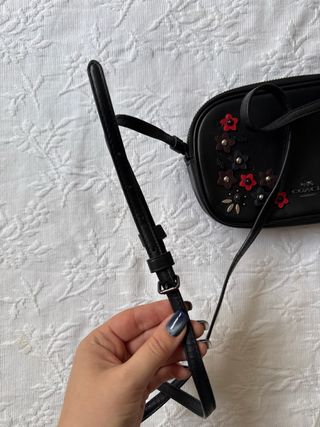 Bolso Coach Negro Flores