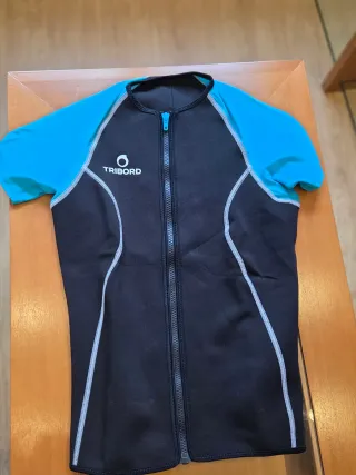 Chaqueta Neopreno Tribord Cremallera Azul/Negro
