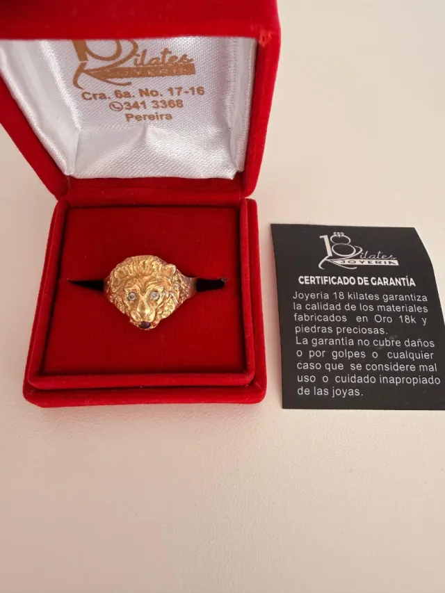 Anillo Oro 18k Dilates León ley 750