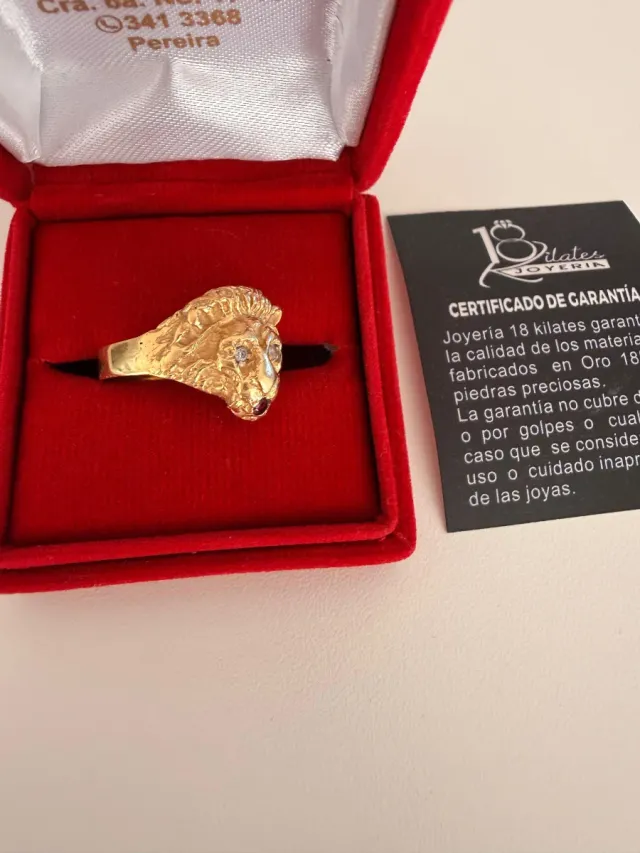 Anillo Oro 18k Dilates León ley 750