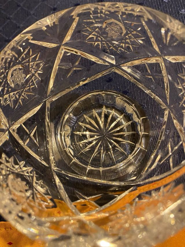 2 Ciotoline Cristallo Boemia con Coperchio