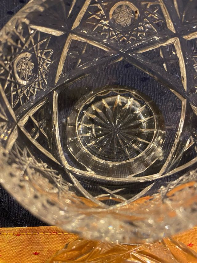 2 Ciotoline Cristallo Boemia con Coperchio