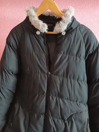 Chaquetón plumífero negro chica