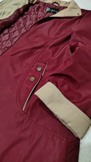 Chaquetón de mujer granate de la talla M