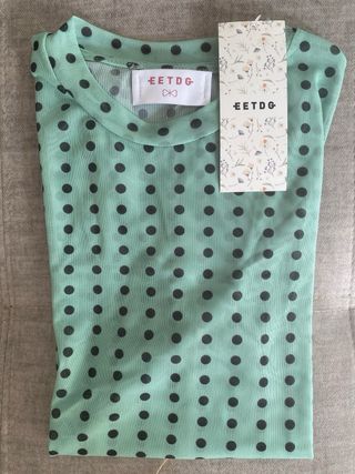 Top Malla Lunares Verde Talla U