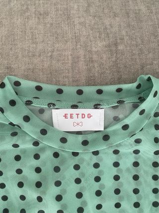 Top Malla Lunares Verde Talla U