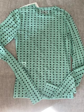 Top Malla Lunares Verde Talla U