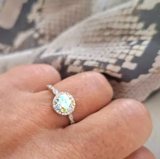 Anillo Plata Ley Corazón Multicolor