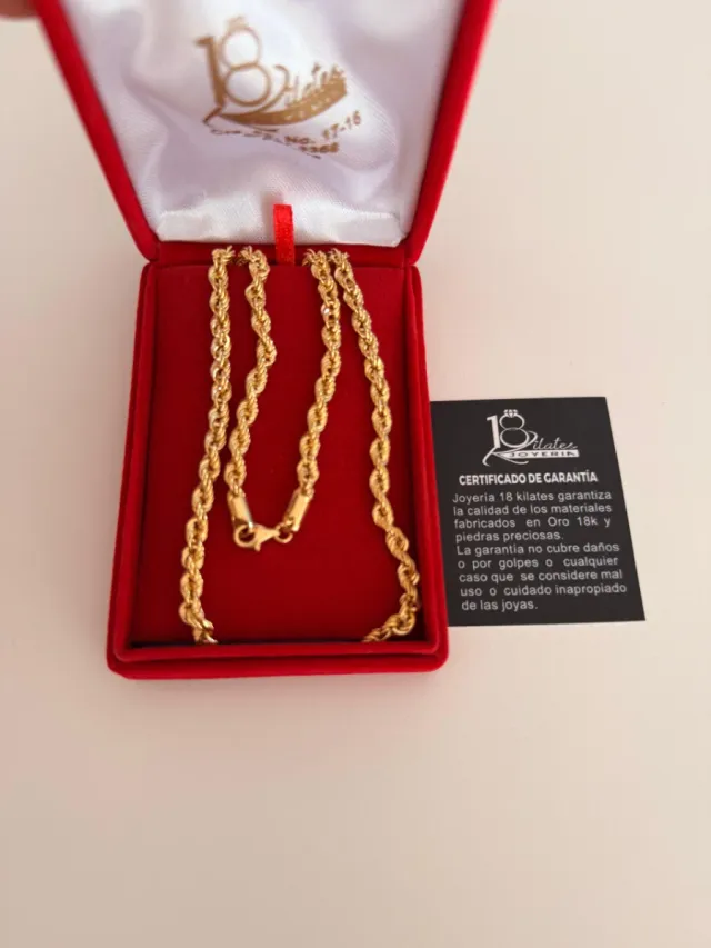 Cadena Oro 18k Ley 750