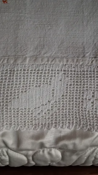 Asciugamano lino fatto a mano iniziali C D