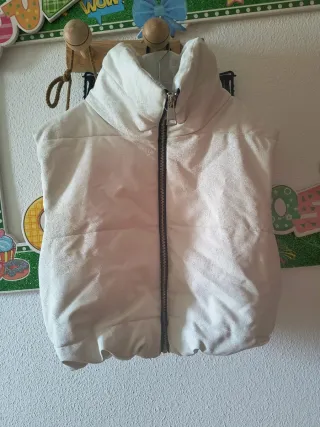 Chaleco polipiel mujer blanco