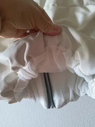 Chaleco polipiel mujer blanco