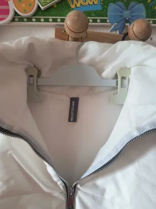 Chaleco polipiel mujer blanco