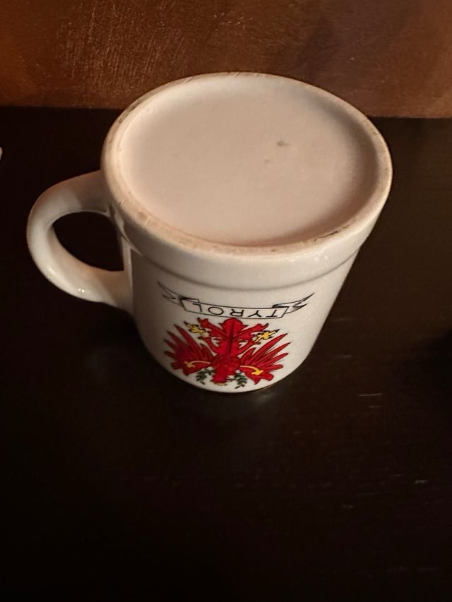 Boccale Tirolo Aquila Ceramica Oro