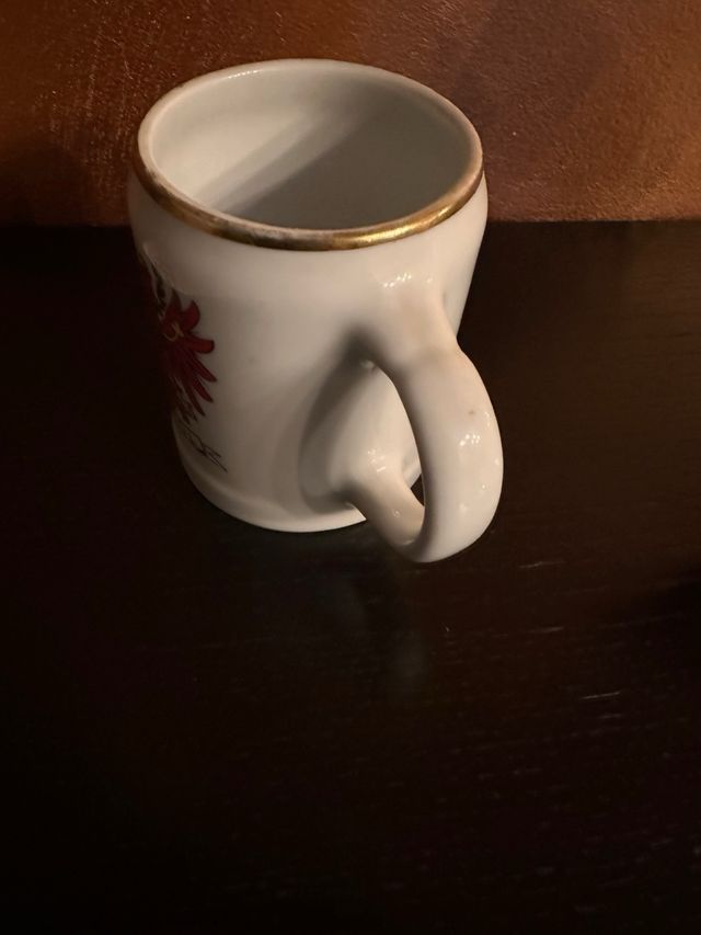 Boccale Tirolo Aquila Ceramica Oro