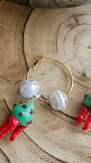 Pendientes Zara Verdes y Rojos