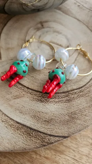Pendientes Zara Verdes y Rojos