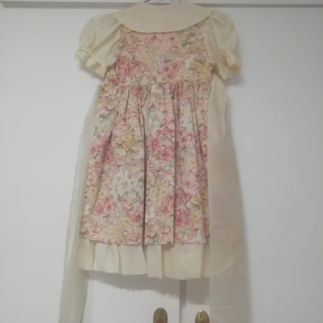 2 Vestidos de Menina para Festa Bege e Rosa