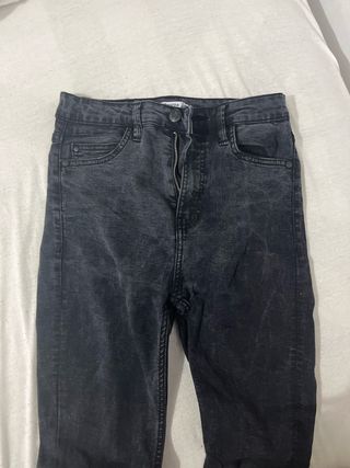 Bershka Jeans Skinny Elásticos Negros T.38