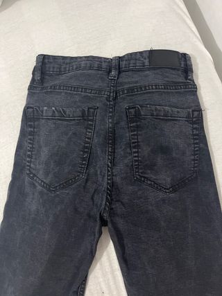 Bershka Jeans Skinny Elásticos Negros T.38