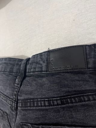 Bershka Jeans Skinny Elásticos Negros T.38