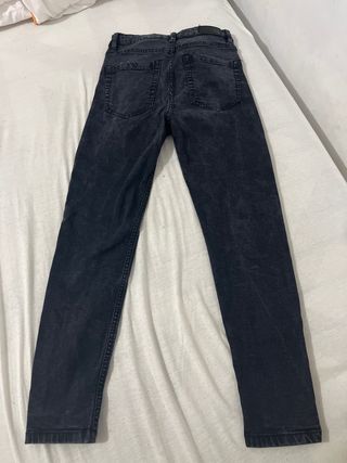 Bershka Jeans Skinny Elásticos Negros T.38