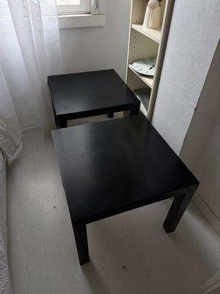 2 Mesas auxiliares Ikea negra