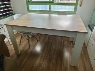 Mesa Comedor Extensible Madera Clara