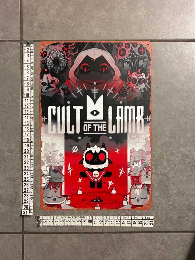 Cult of the Lamb 2022 Ps5 Xbox poster alluminio V1