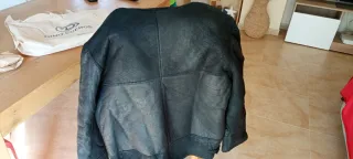 Chaqueta de cuero Dino Cuero Negra Hombre, argenti