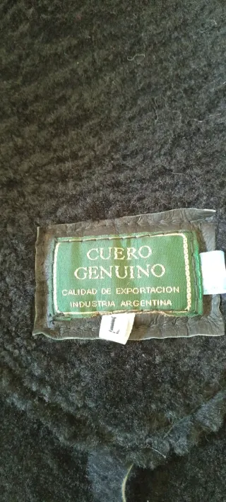 Chaqueta de cuero Dino Cuero Negra Hombre, argenti