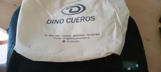 Chaqueta de cuero Dino Cuero Negra Hombre, argenti