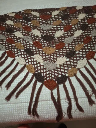 Chal Crochet Colores Otoñales