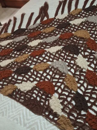 Chal Crochet Colores Otoñales