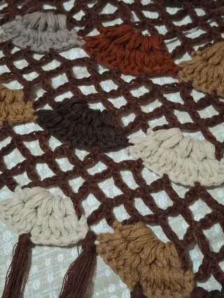 Chal Crochet Colores Otoñales
