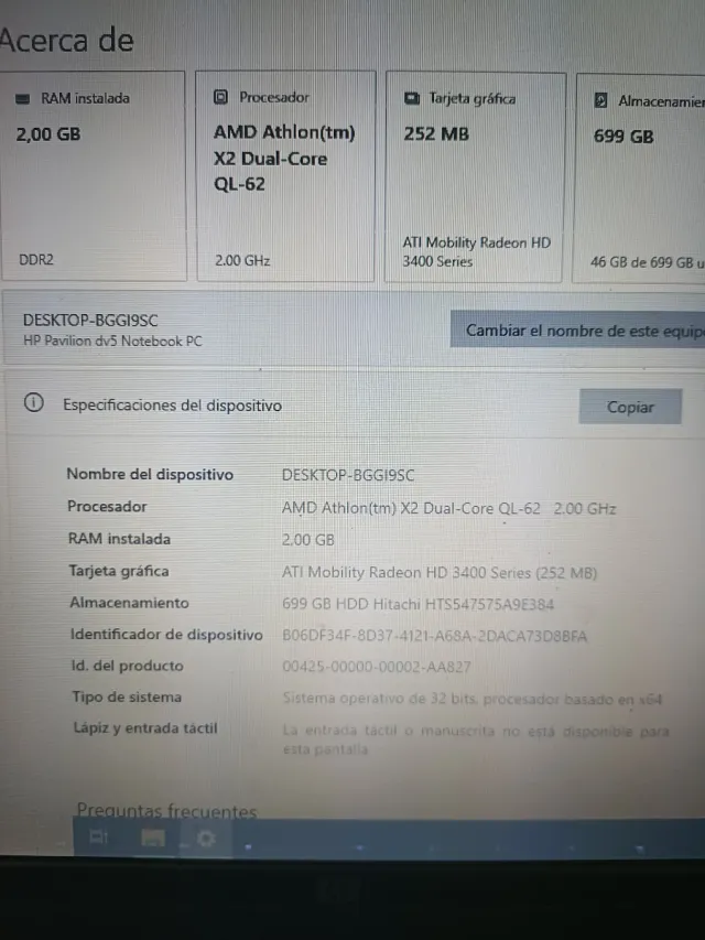 PC Ordenador Portátil