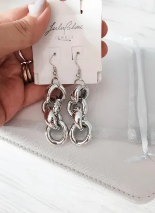 Orecchini LuluBlanc Jewels argentati maglie
