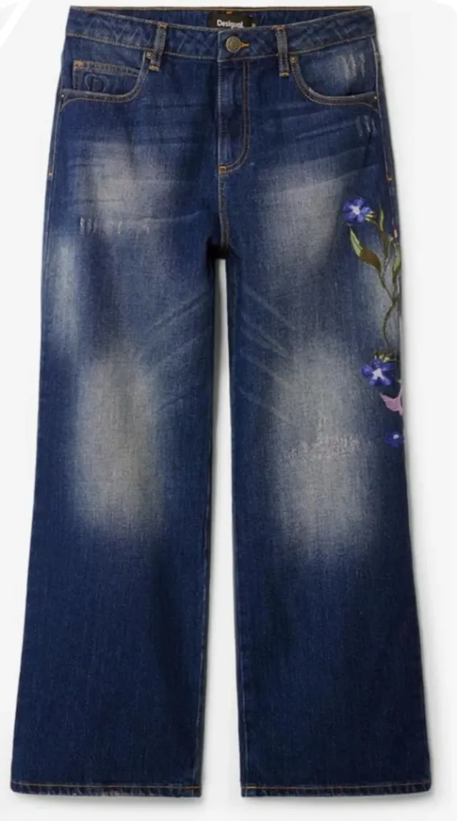 Vaqueros Desigual Mujer Azul Anchos