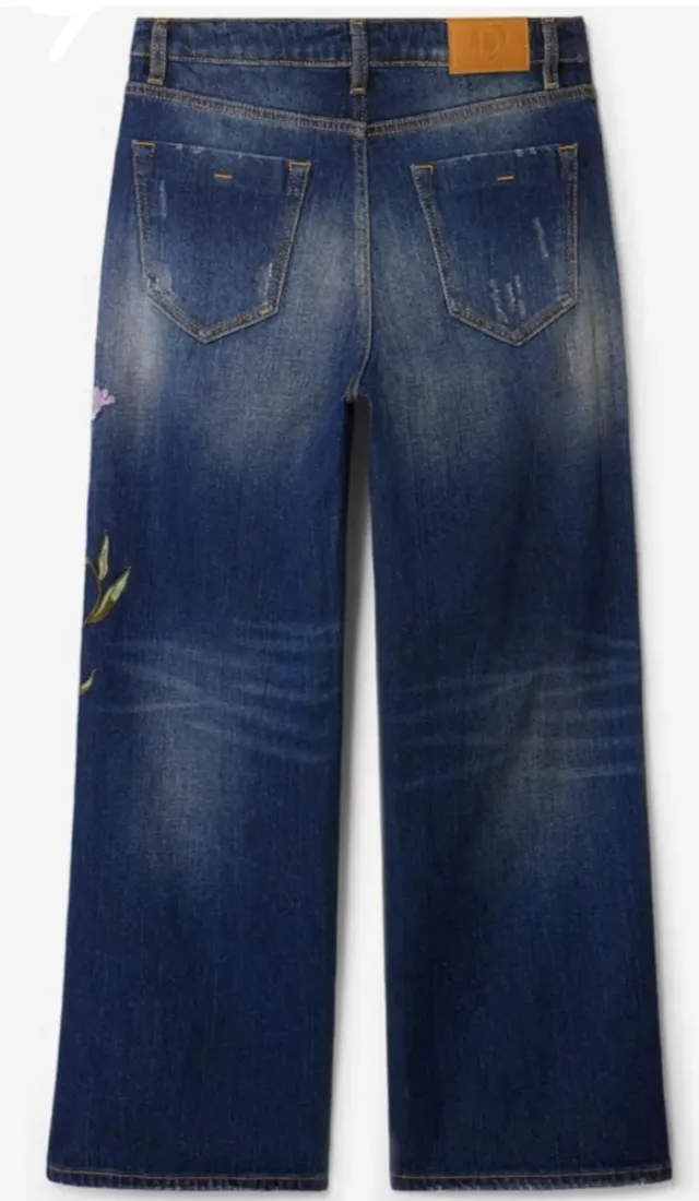 Vaqueros Desigual Mujer Azul Anchos