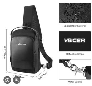 Mochila bandolera VBIGER negra