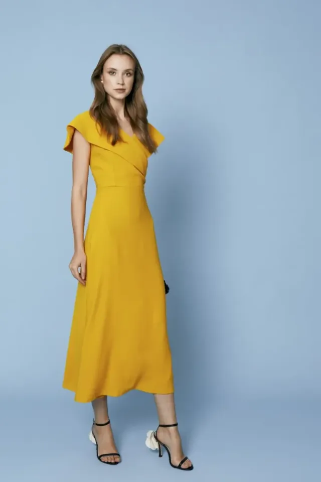 Vestido Coosy mostaza