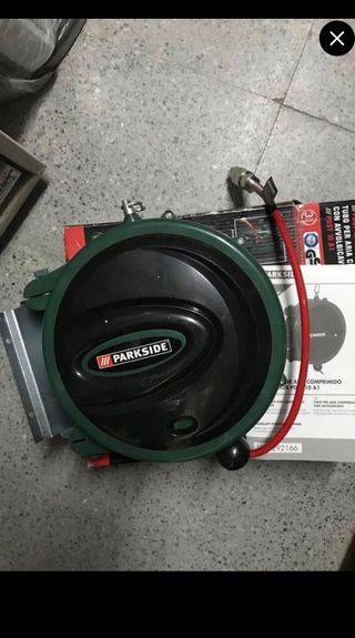 Manguera de aire comprimido con tambor