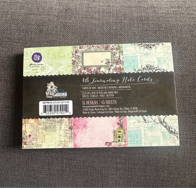 Tarjetas de Notas Journaling 4x6