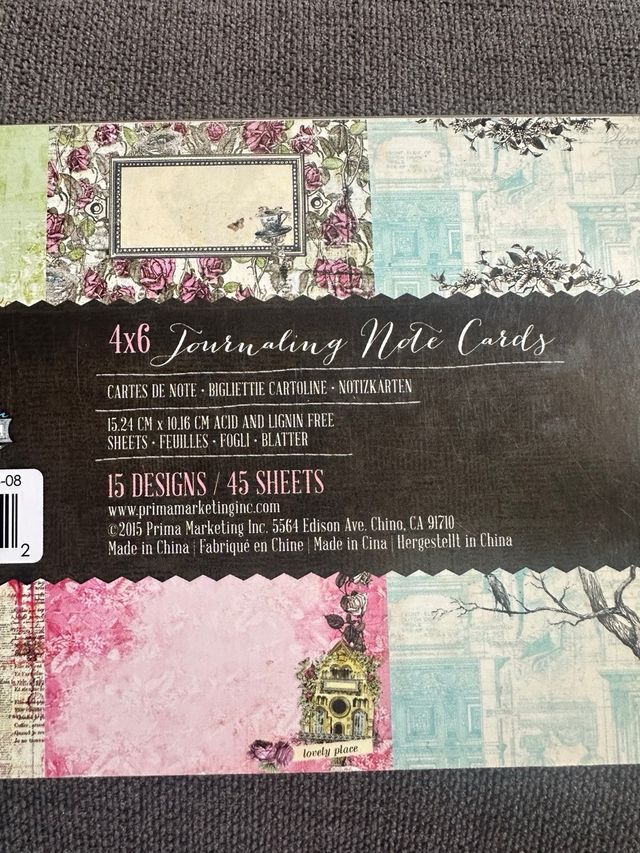 Tarjetas de Notas Journaling 4x6