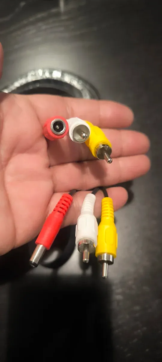Cavo RCA 3 colori per sorveglianza con alimentazione