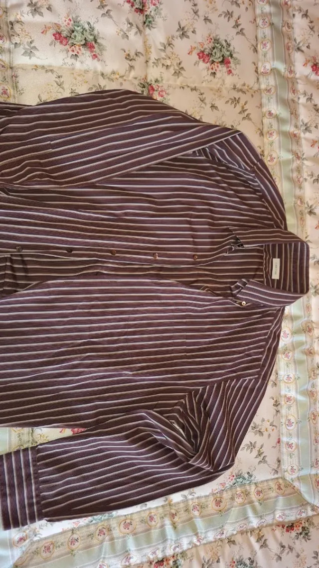 Camisa Cerruti de rayas marrones