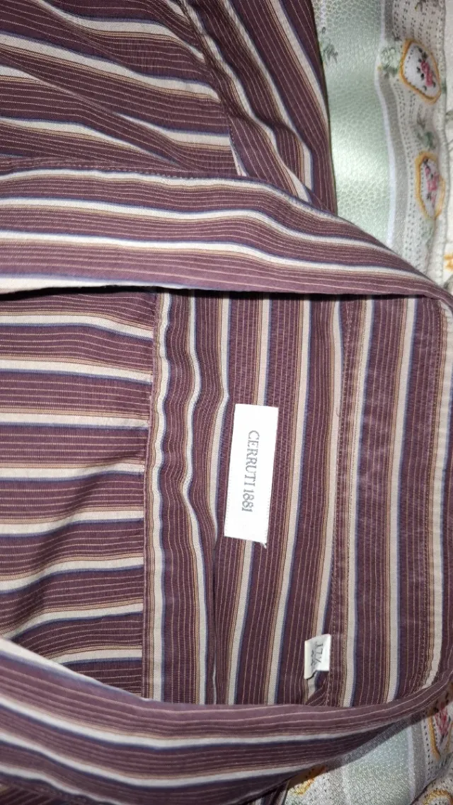 Camisa Cerruti de rayas marrones