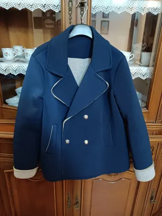 Giacca doppiopetto donna blu