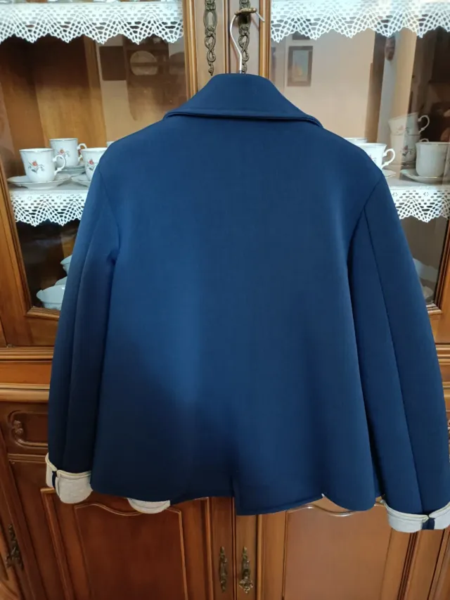 Giacca doppiopetto donna blu